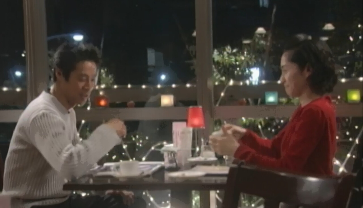 恋ノチカラ最終話、喫茶店で話が尽きない貫井功太郎 （堤真一）と本宮籐子 （深津絵里）