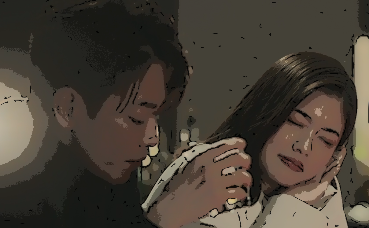 私の夫と結婚して、第５話、バーで飲んでいる鈴木亘（佐藤健）と神戸美紗（小芝風花）