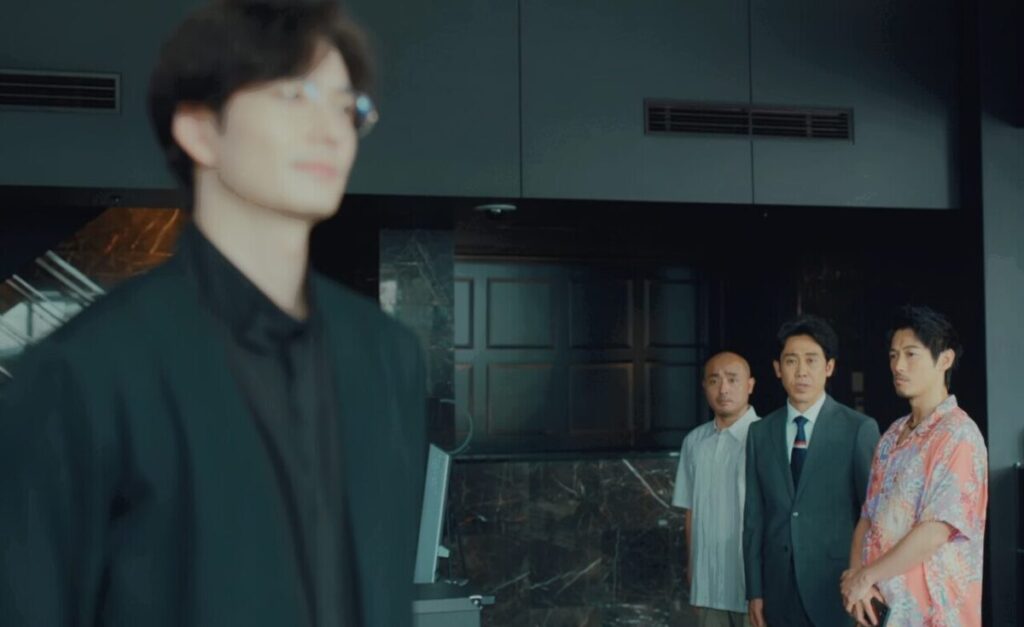 ドラマ「ちょっとだけエスパー」第４話、文太（大泉洋）達を呼び出し説教をしている兆（岡田将生）